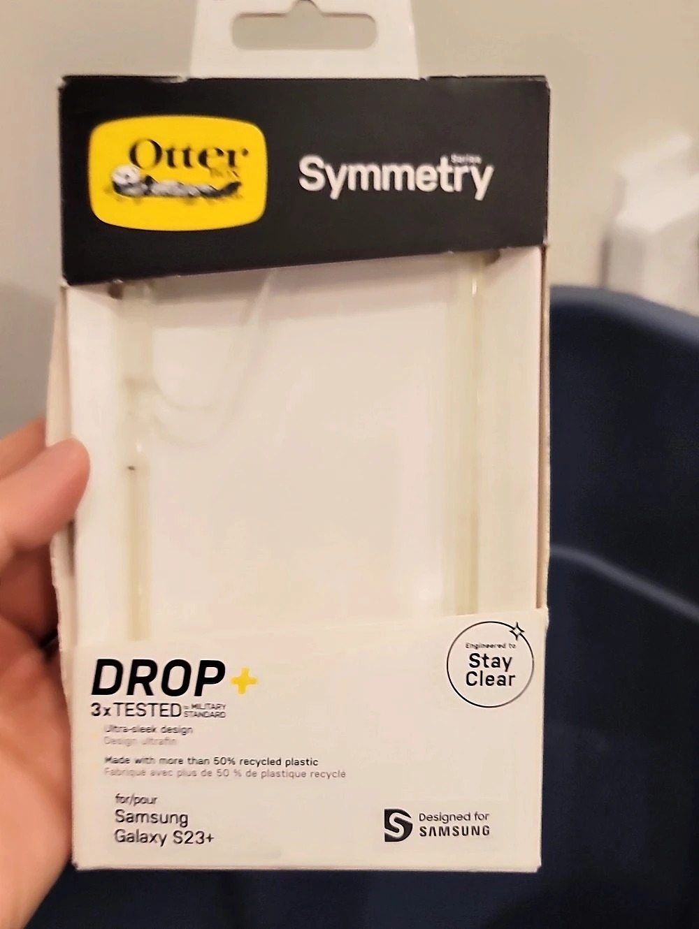 OtterBox Symmetry Drop+ + Clear Case for Samsung Galaxy S23+